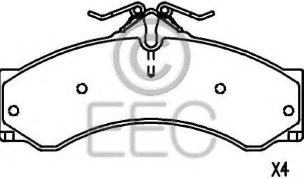 Комплект тормозных колодок, дисковый тормоз EEC BRP0928