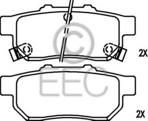 Комплект тормозных колодок, дисковый тормоз EEC BRP1009