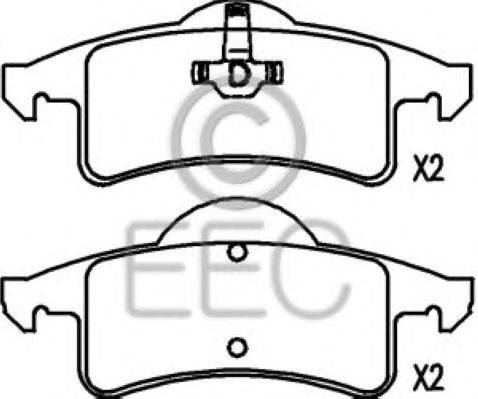 Комплект тормозных колодок, дисковый тормоз EEC BRP1154