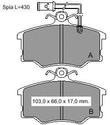Комплект тормозных колодок, дисковый тормоз VEMA 833231