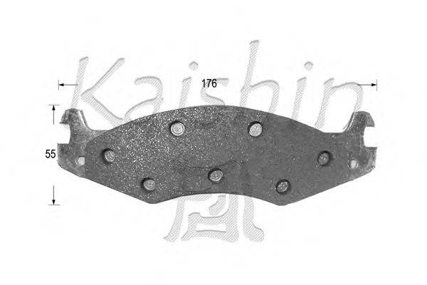 Комплект тормозных колодок, дисковый тормоз KAISHIN D10005