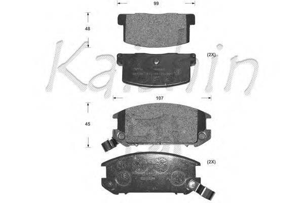Комплект тормозных колодок, дисковый тормоз KAISHIN D2099