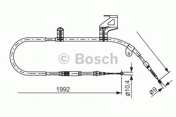 Трос, стояночная тормозная система BOSCH 1 987 477 242
