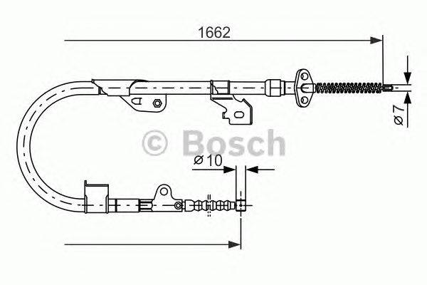 Трос, стояночная тормозная система BOSCH 1987477535