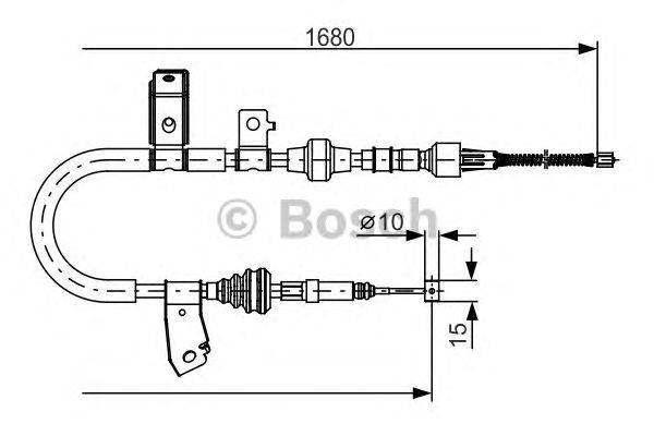 Трос, стояночная тормозная система BOSCH 1 987 482 087