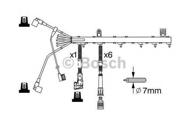 Комплект проводов зажигания BOSCH 0 986 356 365