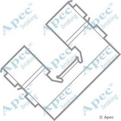 Комплектующие, тормозные колодки APEC braking KIT242