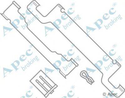 Комплектующие, тормозные колодки APEC braking KIT556