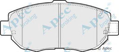 Комплект тормозных колодок, дисковый тормоз APEC braking PAD1096