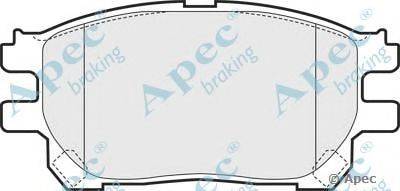 Комплект тормозных колодок, дисковый тормоз APEC braking PAD1445