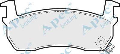 Комплект тормозных колодок, дисковый тормоз APEC braking PAD509