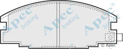 Комплект тормозных колодок, дисковый тормоз APEC braking PAD615