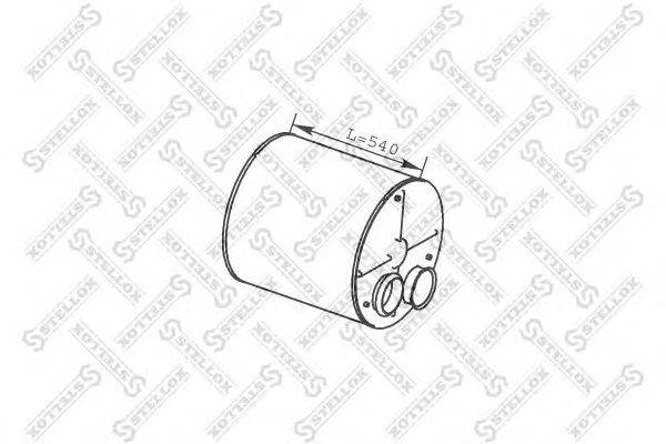 Средний / конечный глушитель ОГ STELLOX 82-03093-SX