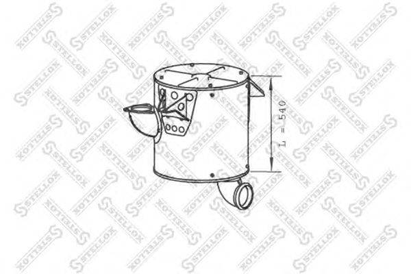 Средний / конечный глушитель ОГ STELLOX 82-03107-SX