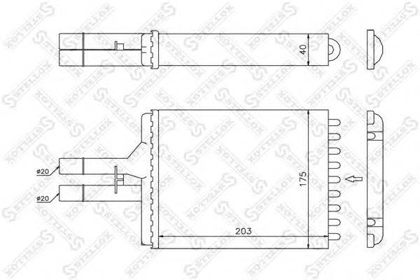 Теплообменник, отопление салона STELLOX 10-35076-SX