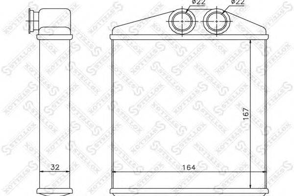 Теплообменник, отопление салона STELLOX 10-35121-SX
