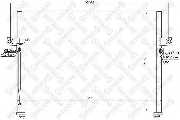 Конденсатор, кондиционер STELLOX 10-45437-SX