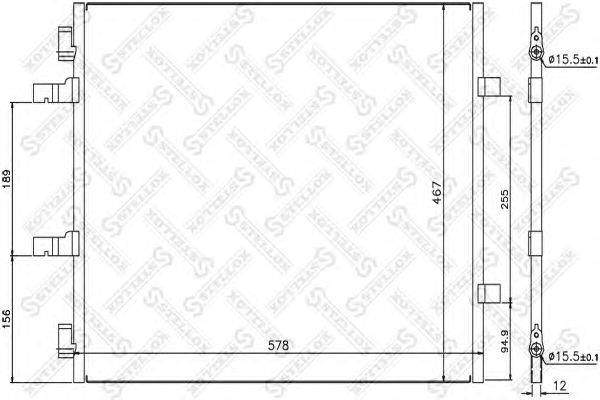 Конденсатор, кондиционер STELLOX 10-45631-SX