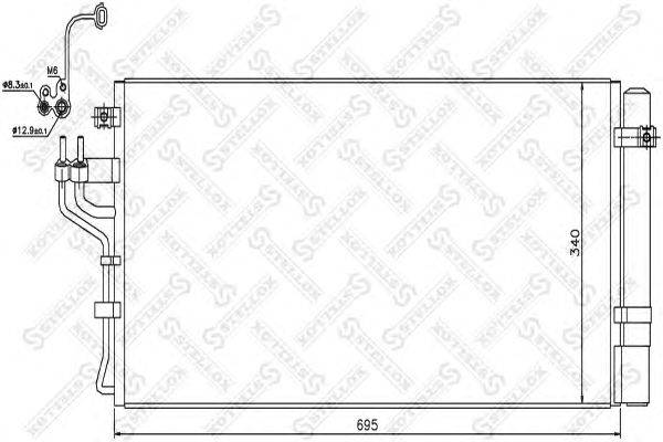 Конденсатор, кондиционер STELLOX 10-45747-SX