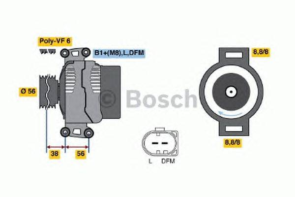 Генератор BOSCH 0 986 044 910