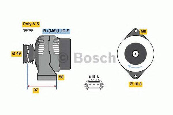 Генератор BOSCH 0986080010