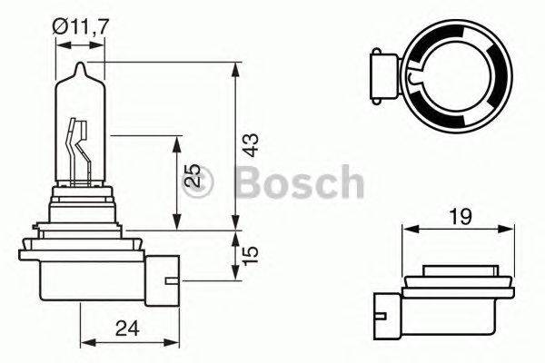 Лампа накаливания, фара дальнего света BOSCH 1 987 302 082