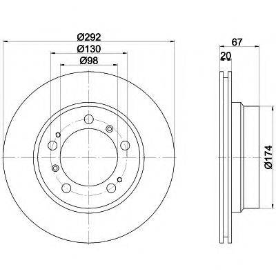 Тормозной диск HELLA PAGID 8DD355105721