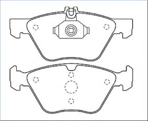 Комплект тормозных колодок, дисковый тормоз ASVA AKD-1013