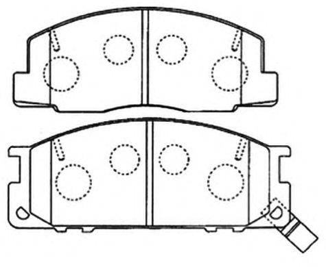 Комплект тормозных колодок, дисковый тормоз ASVA AKD1218