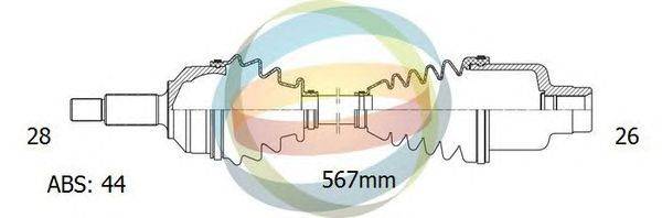 Приводной вал ODM-MULTIPARTS 18-052232