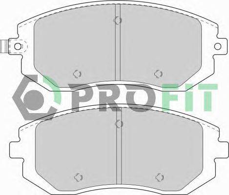 Комплект тормозных колодок, дисковый тормоз PROFIT 5000-1639