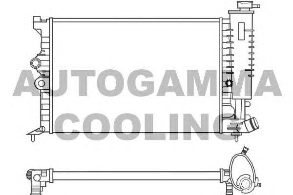 Радиатор, охлаждение двигателя AUTOGAMMA 100203