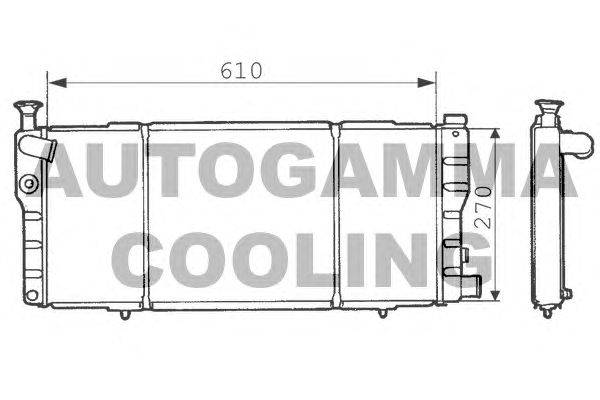 Радиатор, охлаждение двигателя AUTOGAMMA 100743