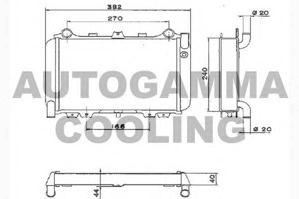 Радиатор, охлаждение двигателя AUTOGAMMA 104335
