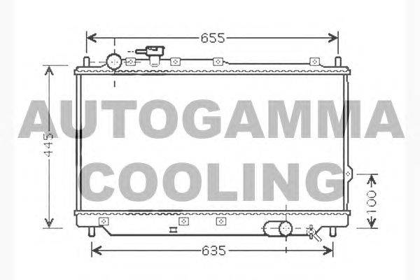 Радиатор, охлаждение двигателя AUTOGAMMA 104521