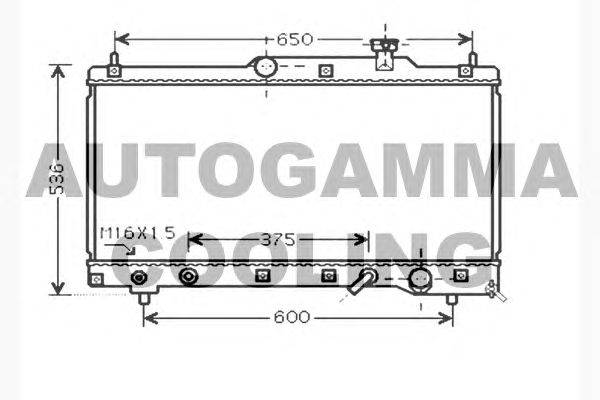 Радиатор, охлаждение двигателя AUTOGAMMA 104769