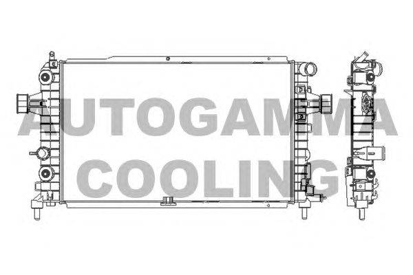 Радиатор, охлаждение двигателя AUTOGAMMA 105772