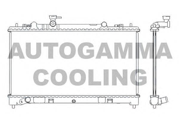 Радиатор, охлаждение двигателя AUTOGAMMA 105990