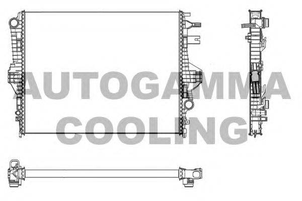 Радиатор, охлаждение двигателя AUTOGAMMA 107246