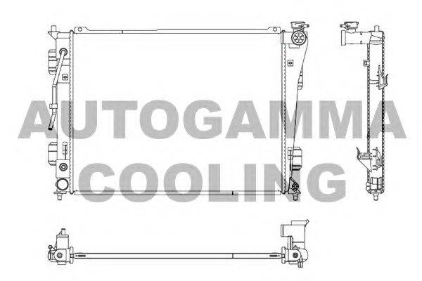 Радиатор, охлаждение двигателя AUTOGAMMA 107447