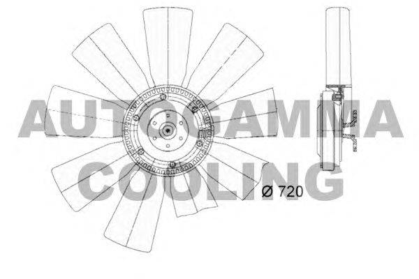 Вентилятор, охлаждение двигателя AUTOGAMMA GA225006