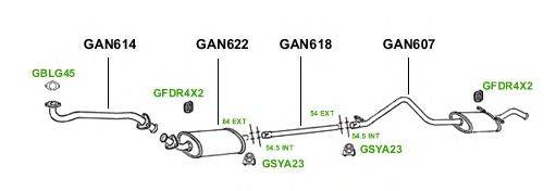 Система выпуска ОГ GT Exhaust 1068