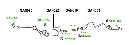 Система выпуска ОГ GT Exhaust 1072