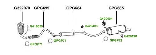 Система выпуска ОГ GT Exhaust 1644