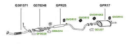 Система выпуска ОГ GT Exhaust 1741