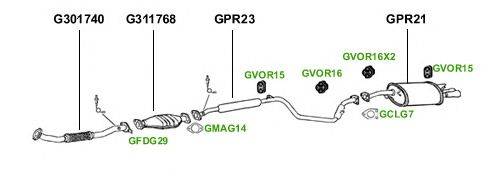 Система выпуска ОГ GT Exhaust 1761