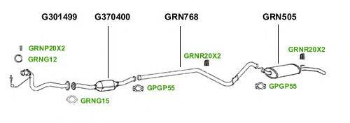 Система выпуска ОГ GT Exhaust 1805