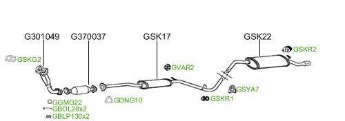 Система выпуска ОГ GT Exhaust 2198