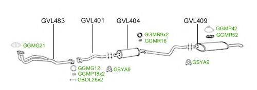 Система выпуска ОГ GT Exhaust 2494