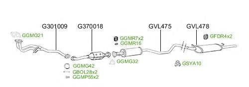 Система выпуска ОГ GT Exhaust 2541